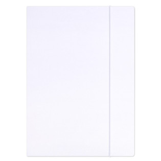 Teczka z gumką OFFICE PRODUCTS Premium, karton, A4, 350gsm, 3-skrz., biała