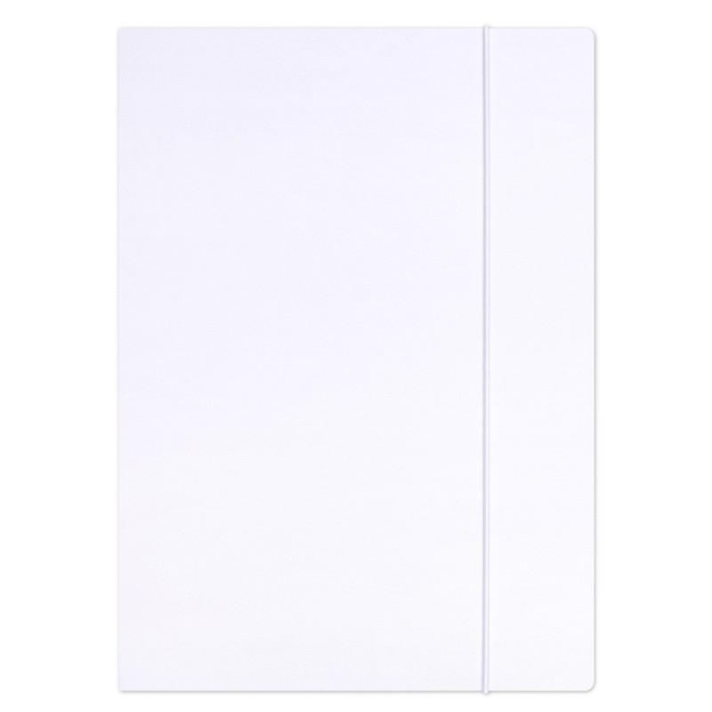 Teczka z gumką OFFICE PRODUCTS Premium, karton, A4, 350gsm, 3-skrz., biała