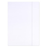 Teczka z gumką OFFICE PRODUCTS Premium, karton, A4, 350gsm, 3-skrz., biała