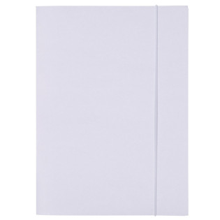 Teczka z gumką OFFICE PRODUCTS Budget Pro, karton, biała wewn., A4, 250gsm, 3-skrz., biała