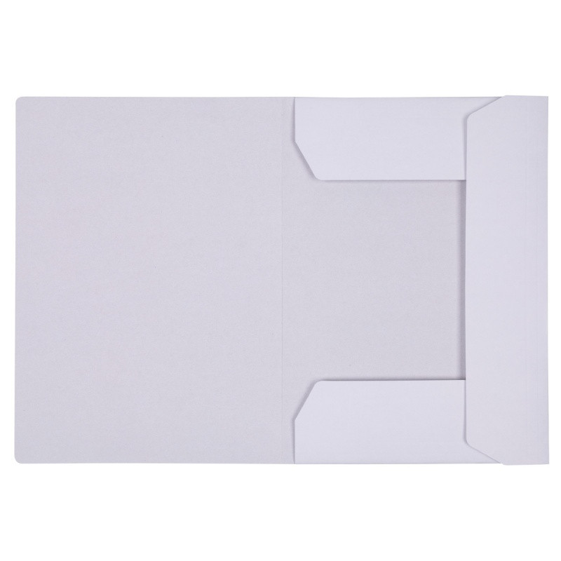 Teczka z gumką OFFICE PRODUCTS Budget Pro, karton, biała wewn., A4, 250gsm, 3-skrz., biała