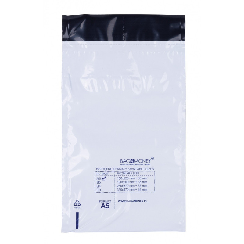 Koperta bezpieczna OFFICE PRODUCTS, M5, 150x220mm, 50szt., biała