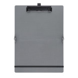 Clipboard składany SAX, PP, A5/A4, z met. klipsem, z gumką i uchwytem na długopis, szary