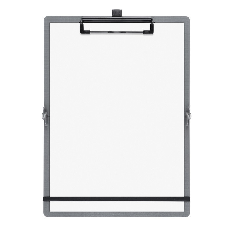 Clipboard składany SAX, PP, A5/A4, z met. klipsem, z gumką i uchwytem na długopis, szary