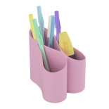 Przybornik na biurko ICO Lux, pastelowy różowy