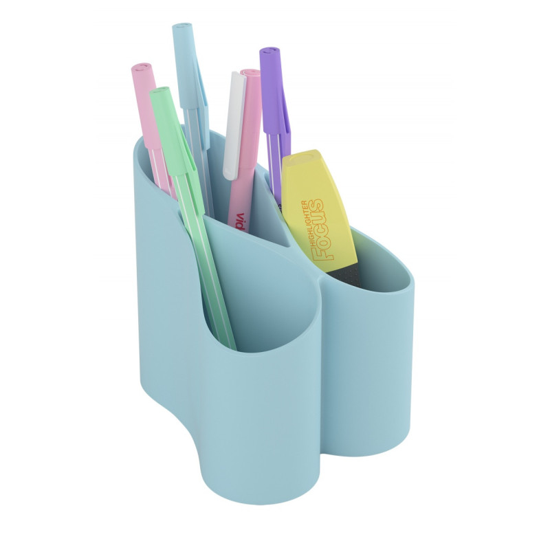 Przybornik na biurko ICO Lux, pastelowy niebieski