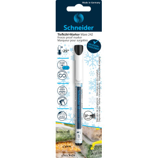 Marker odporny na zamrażanie SCHNEIDER Maxx 242, okrągły, 1mm, czarny