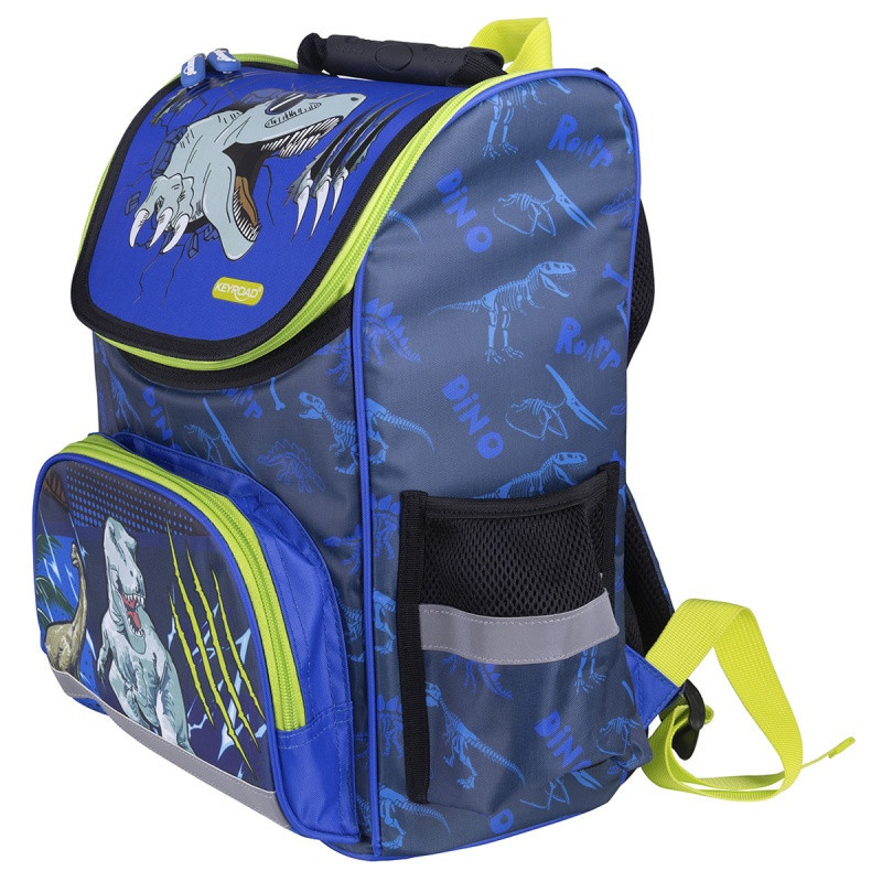 Tornister szkolny KEYROAD Premium, 38x28x18 cm, 19l, Dino