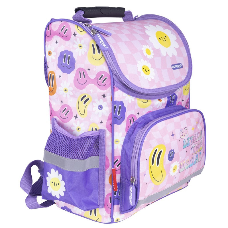 Tornister szkolny KEYROAD Premium, 38x28x18 cm, 19l, Smile