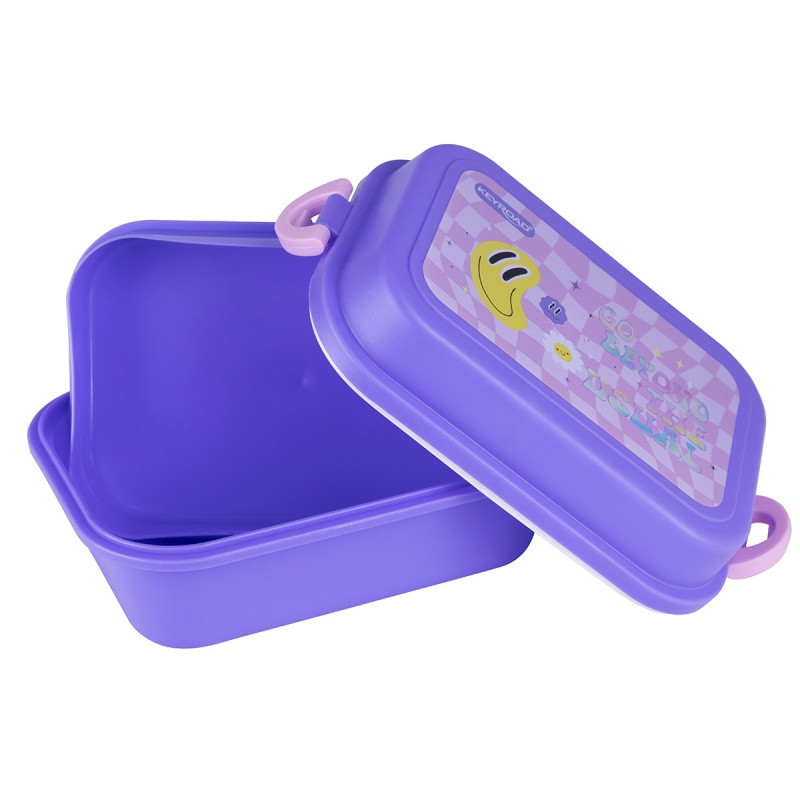 Lunch box KEYROAD, plastikowy, z przegródką, Smile