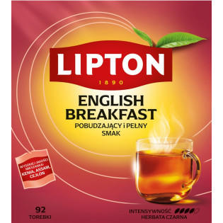 Herbata LIPTON czarna, English Breakfast, 92 torebki