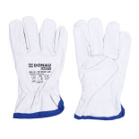 Rękawice robocze DONAU SAFETY DS-DRIVGOAT, driver, skóra kozia, rozm. 7/S, białe