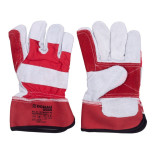Rękawice robocze DONAU SAFETY DS-DOKHARD, doker, dwoina bydlęca, rozm. 10,5/XL, szaro-czerwone