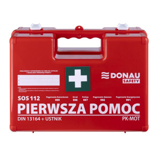 Apteczka DONAU SAFETY, plastikowa, K-10 +A, pomarańczowa