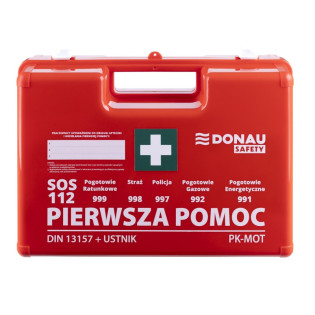 Apteczka DONAU SAFETY, plastikowa, K-15.2 +A, pomarańczowa