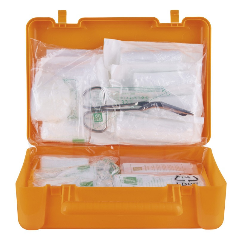 Apteczka samochodowa DONAU SAFETY, plastikowa, BD DIN, pomarańczowa