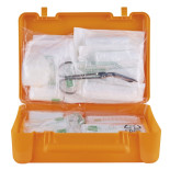 Apteczka samochodowa DONAU SAFETY, plastikowa, BD DIN, pomarańczowa