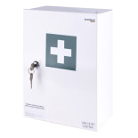 Apteczka ścienna DONAU SAFETY, stalowa,"30.2" +A, biała