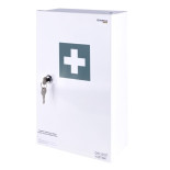 Apteczka ścienna DONAU SAFETY, stalowa,"40.2" +A, biała