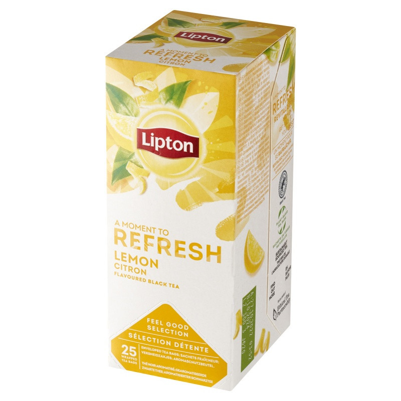 Herbata LIPTON Feel Good Selection, Refresh, cytryna, 25 kopert