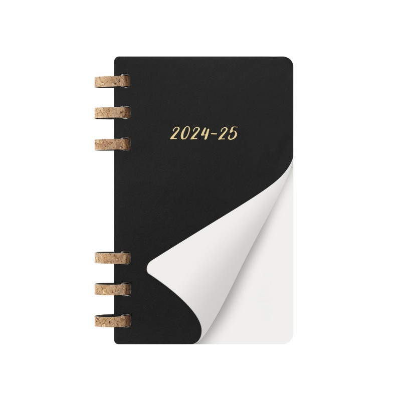 Kalendarz akademicki na spirali MOLESKINE lipiec 2024 - czerwiec 2025, L, miękka oprawa, 15x21cm, czarny