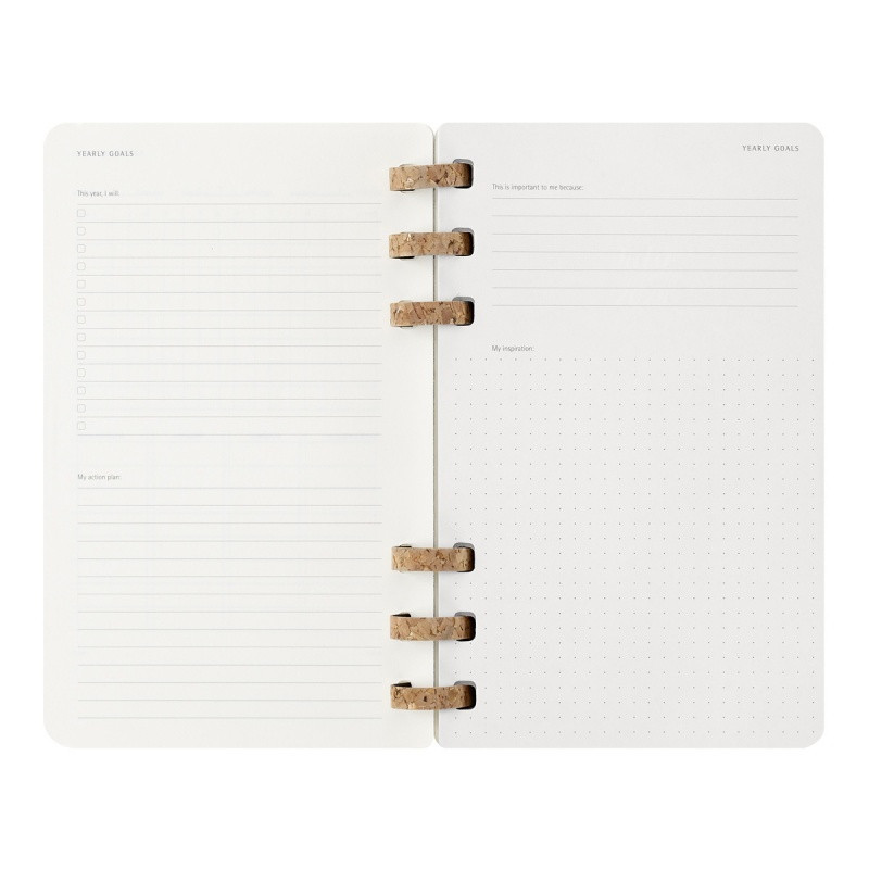 Kalendarz akademicki na spirali MOLESKINE lipiec 2024 - czerwiec 2025, L, miękka oprawa, 15x21cm, czarny