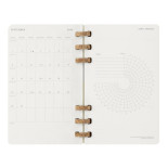 Kalendarz akademicki na spirali MOLESKINE lipiec 2024 - czerwiec 2025, L, miękka oprawa, 15x21cm, czarny