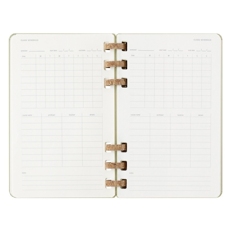 Kalendarz akademicki na spirali MOLESKINE lipiec 2024 - czerwiec 2025, L, twarda oprawa, 15x21cm, crush kiwi