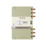 Kalendarz akademicki na spirali MOLESKINE lipiec 2024 - czerwiec 2025, L, twarda oprawa, 15x21cm, crush kiwi