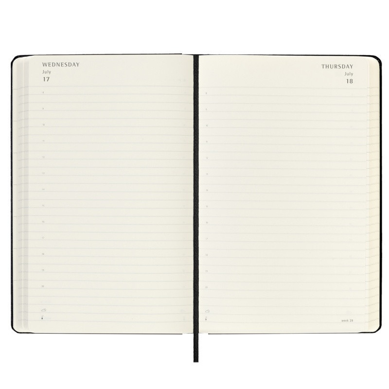 Kalendarz dzienny MOLESKINE 2024/25, 18M, L, twarda oprawa, 13x21cm, czarny