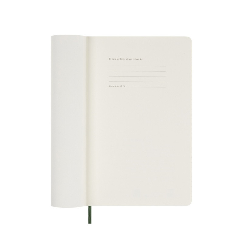 Kalendarz dzienny MOLESKINE 2025, 12M, L, miękka oprawa, 13x21cm, myrtle green