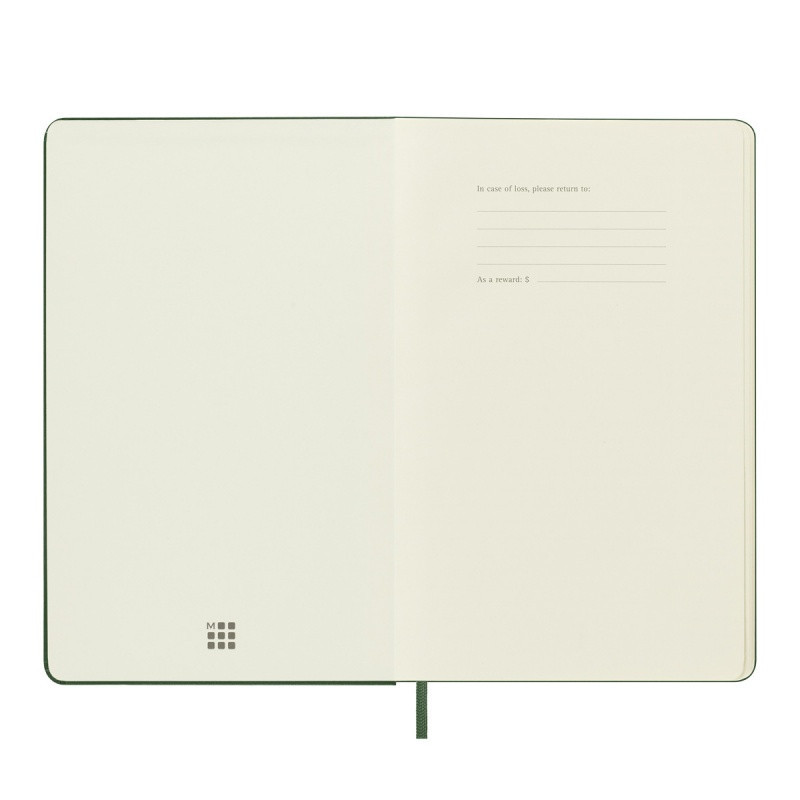 Kalendarz dzienny MOLESKINE 2025, 12M, L, twarda oprawa, 13x21cm, myrtle green
