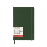Kalendarz dzienny MOLESKINE 2025, 12M, L, twarda oprawa, 13x21cm, myrtle green