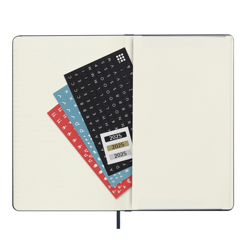 Kalendarz dzienny MOLESKINE 2025, 12M, L, twarda oprawa, 13x21cm, sapphire blue