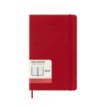 Kalendarz dzienny MOLESKINE 2025, 12M, L, twarda oprawa, 13x21cm, scarlet red