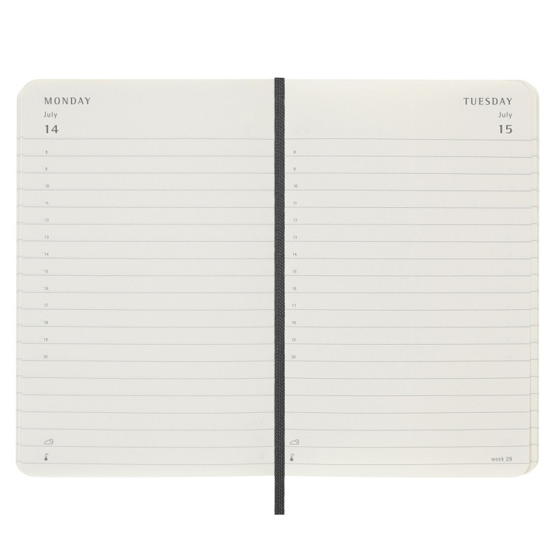 Kalendarz dzienny MOLESKINE 2025, 12M, P, miękka oprawa, 9x14cm, czarny