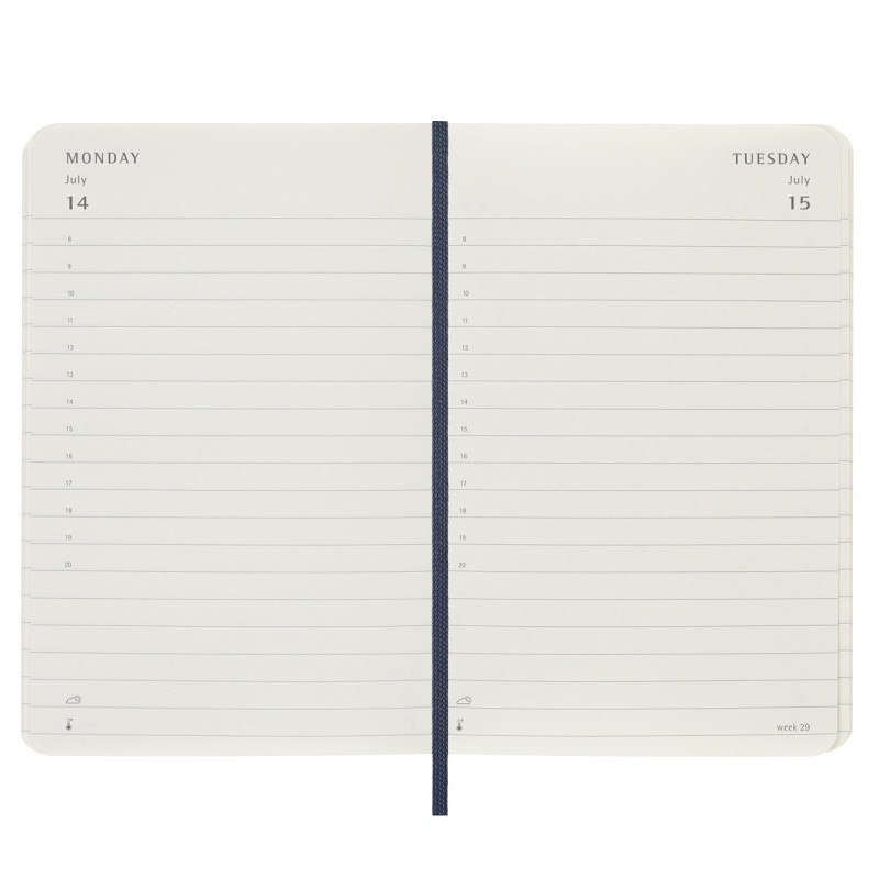 Kalendarz dzienny MOLESKINE 2025, 12M, P, miękka oprawa, 9x14cm, sapphire blue