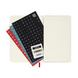 Kalendarz dzienny MOLESKINE 2025, 12M, P, miękka oprawa, 9x14cm, scarlet red