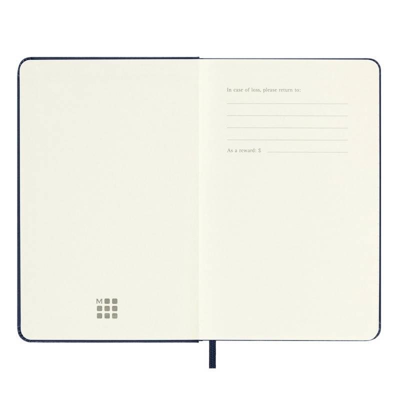 Kalendarz dzienny MOLESKINE 2025, 12M, P, twarda oprawa, 9x14cm, sapphire blue