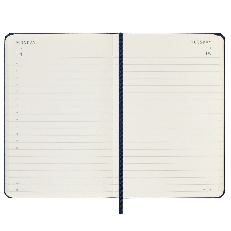 Kalendarz dzienny MOLESKINE 2025, 12M, P, twarda oprawa, 9x14cm, sapphire blue