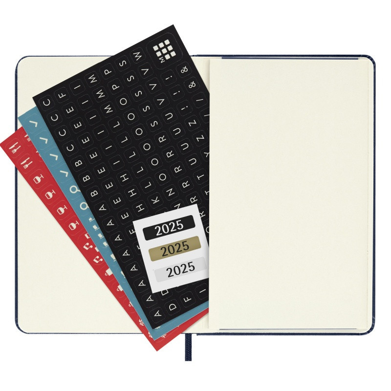 Kalendarz dzienny MOLESKINE 2025, 12M, P, twarda oprawa, 9x14cm, sapphire blue