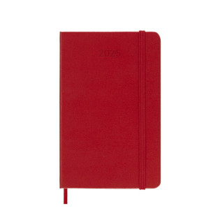 Kalendarz dzienny MOLESKINE 2025, 12M, P, twarda oprawa, 9x14cm, scarlet red