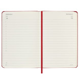Kalendarz dzienny MOLESKINE 2025, 12M, P, twarda oprawa, 9x14cm, scarlet red