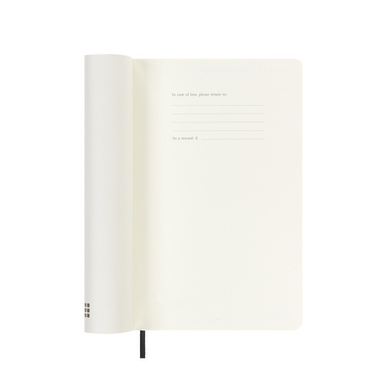 Kalendarz miesięczny MOLESKINE 2025, 12M, L, miękka oprawa, 13x21cm, czarny