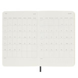 Kalendarz miesięczny MOLESKINE 2025, 12M, P, miękka oprawa, 9x14cm, czarny