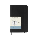 Kalendarz miesięczny MOLESKINE 2025, 12M, P, miękka oprawa, 9x14cm, czarny