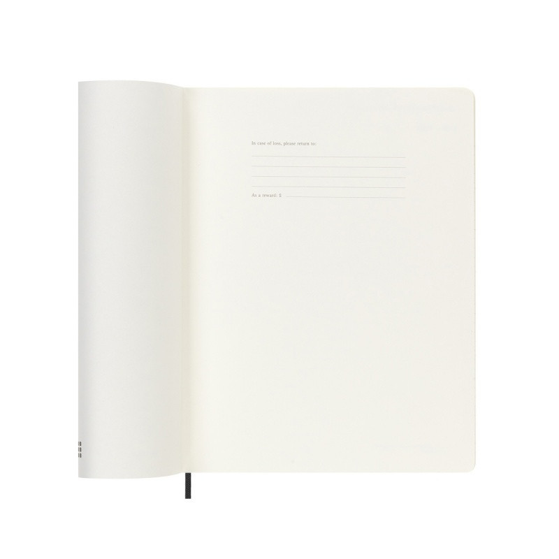 Kalendarz miesięczny MOLESKINE 2025, 12M, XL, miękka oprawa, 19x25cm, czarny