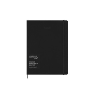 Kalendarz MOLESKINE Pro Smart 2025, 12M, XL, twarda oprawa, 19x25cm, czarny