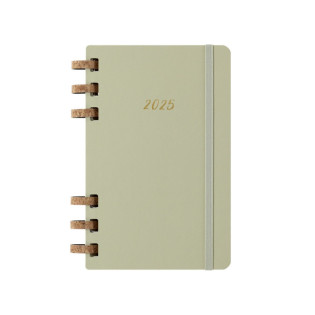 Kalendarz na spirali MOLESKINE 2025, 12M, L, twarda oprawa, 13x21cm, crush kiwi