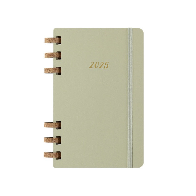 Kalendarz na spirali MOLESKINE 2025, 12M, L, twarda oprawa, 13x21cm, crush kiwi